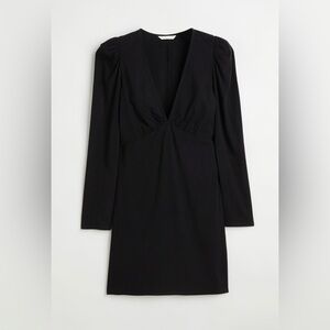 H&M patterned puff-sleeved dress